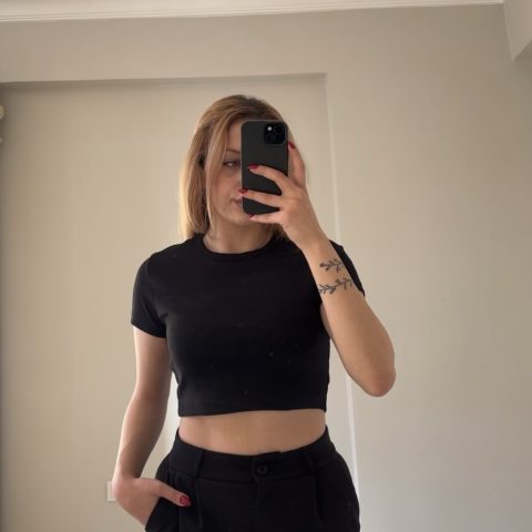 BİSİKLET YAKA CROP